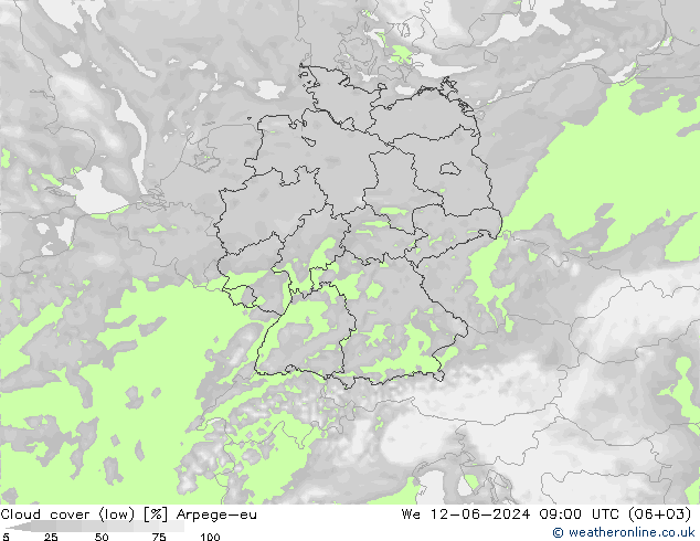 облака (низкий) Arpege-eu ср 12.06.2024 09 UTC