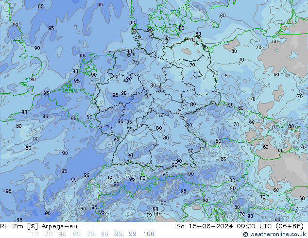 RV 2m Arpege-eu za 15.06.2024 00 UTC