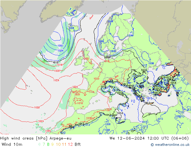 Sturmfelder Arpege-eu Mi 12.06.2024 12 UTC