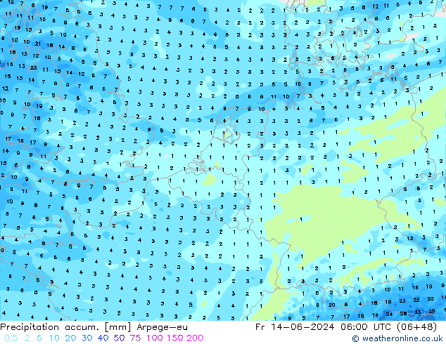 Nied. akkumuliert Arpege-eu Fr 14.06.2024 06 UTC