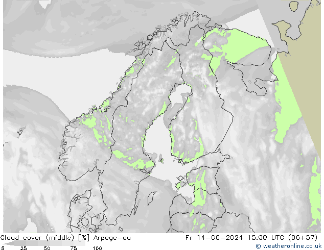 nuvens (médio) Arpege-eu Sex 14.06.2024 15 UTC