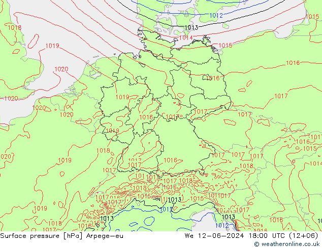 ciśnienie Arpege-eu śro. 12.06.2024 18 UTC