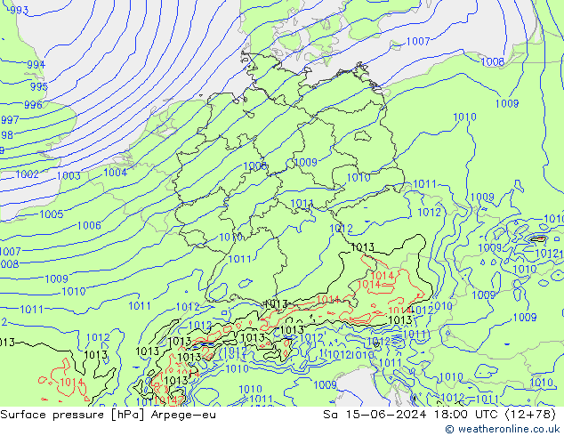 pression de l'air Arpege-eu sam 15.06.2024 18 UTC