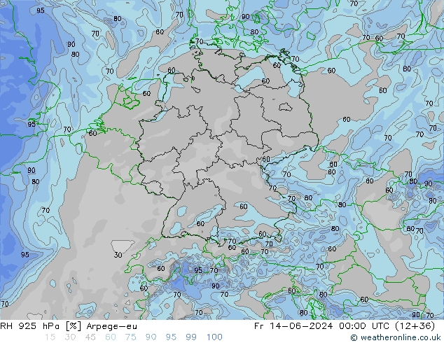 RV 925 hPa Arpege-eu vr 14.06.2024 00 UTC