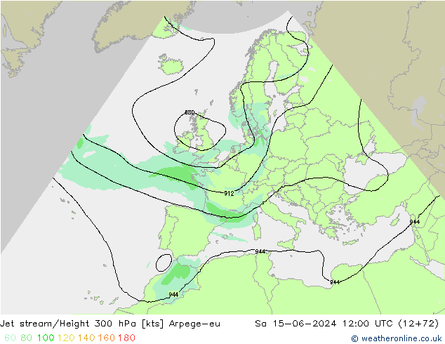 Courant-jet Arpege-eu sam 15.06.2024 12 UTC