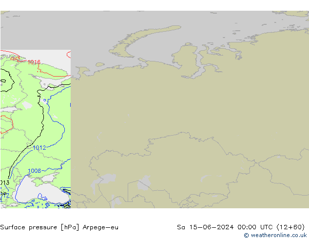 Yer basıncı Arpege-eu Cts 15.06.2024 00 UTC