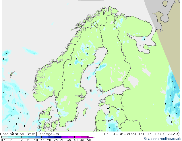 Yağış Arpege-eu Cu 14.06.2024 03 UTC