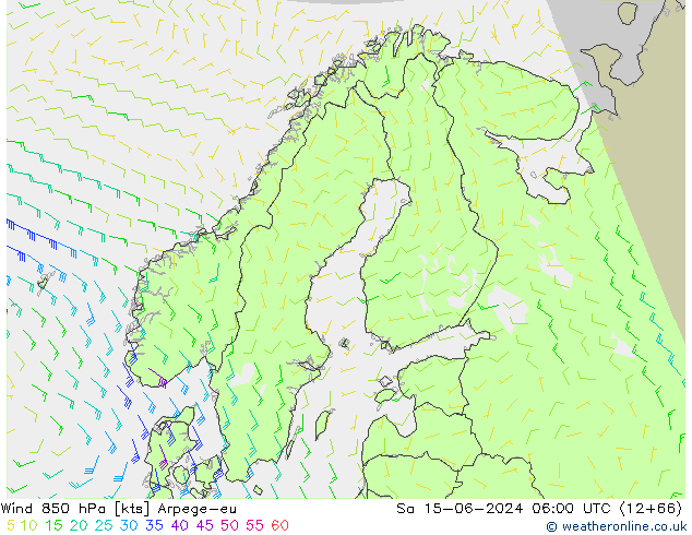 Rüzgar 850 hPa Arpege-eu Cts 15.06.2024 06 UTC