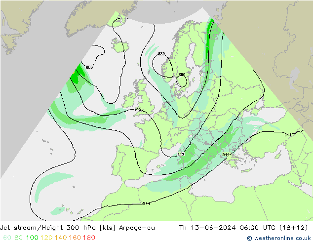 高速氣流 Arpege-eu 星期四 13.06.2024 06 UTC