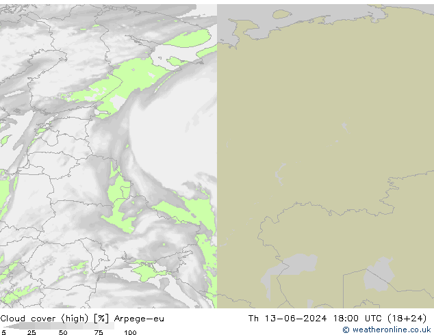 nuvens (high) Arpege-eu Qui 13.06.2024 18 UTC