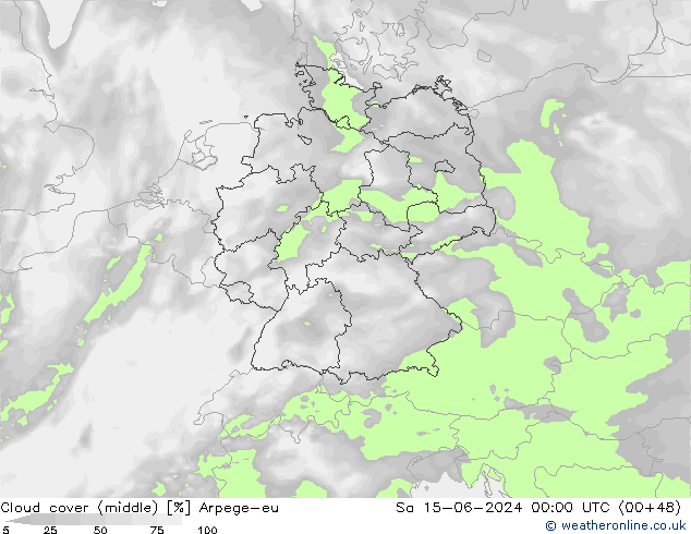 Bulutlar (orta) Arpege-eu Cts 15.06.2024 00 UTC