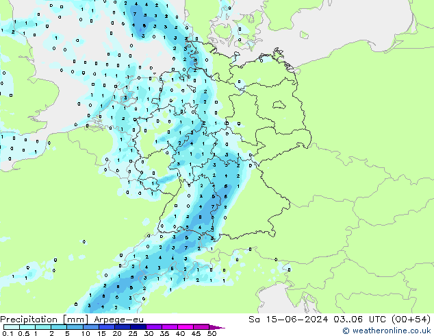 Yağış Arpege-eu Cts 15.06.2024 06 UTC