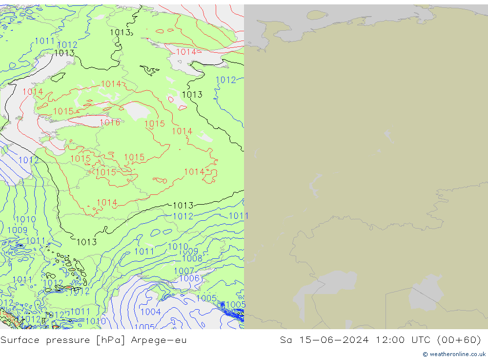 ciśnienie Arpege-eu so. 15.06.2024 12 UTC