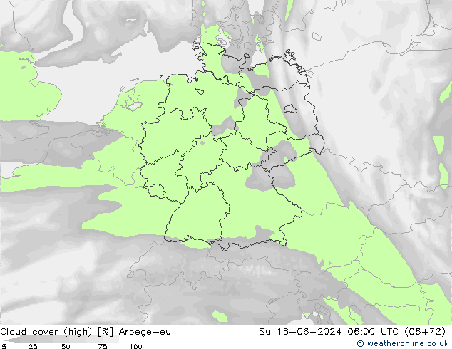 Bewolking (Hoog) Arpege-eu zo 16.06.2024 06 UTC