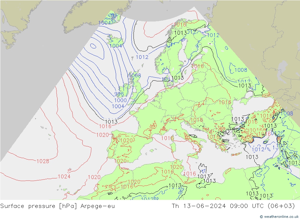      Arpege-eu  13.06.2024 09 UTC