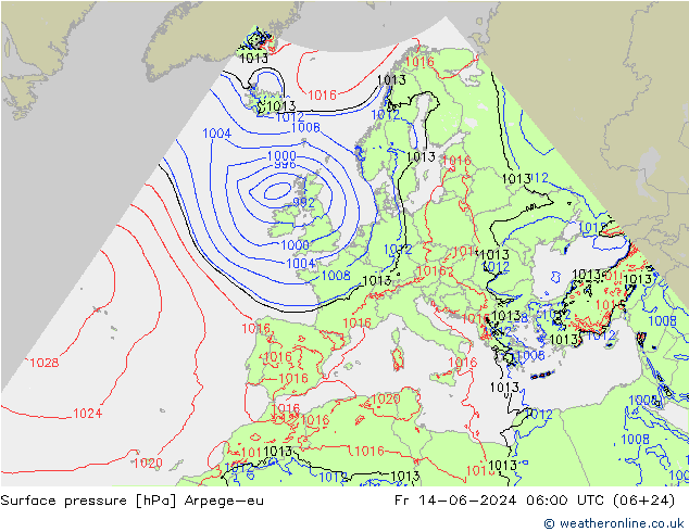 ciśnienie Arpege-eu pt. 14.06.2024 06 UTC