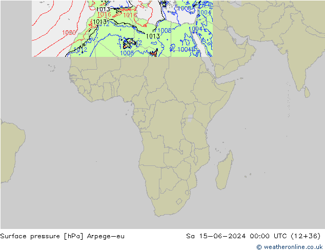 pression de l'air Arpege-eu sam 15.06.2024 00 UTC