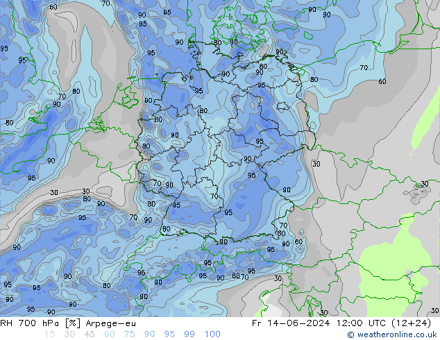 700 hPa Nispi Nem Arpege-eu Cu 14.06.2024 12 UTC