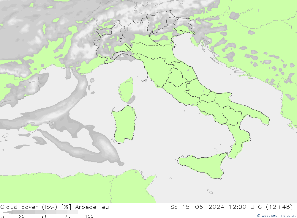 Wolken (tief) Arpege-eu Sa 15.06.2024 12 UTC