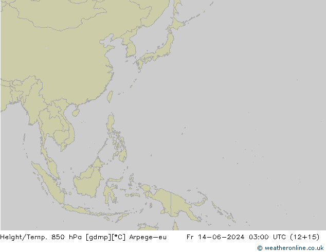 Height/Temp. 850 hPa Arpege-eu Fr 14.06.2024 03 UTC