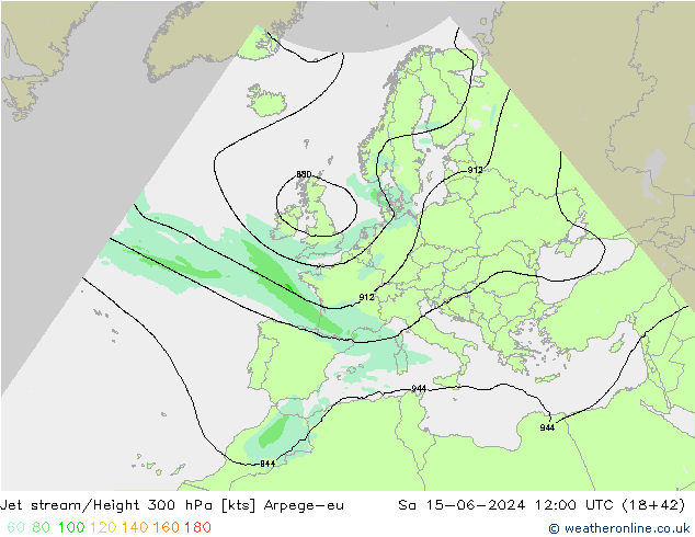 Prąd strumieniowy Arpege-eu so. 15.06.2024 12 UTC