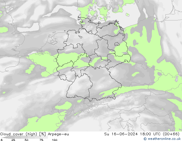 vysoký oblak Arpege-eu Ne 16.06.2024 18 UTC