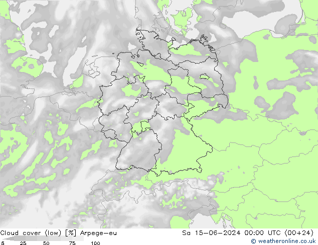 Nubi basse Arpege-eu sab 15.06.2024 00 UTC