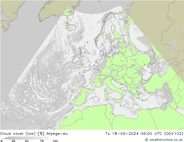 Nubes bajas Arpege-eu mar 18.06.2024 06 UTC