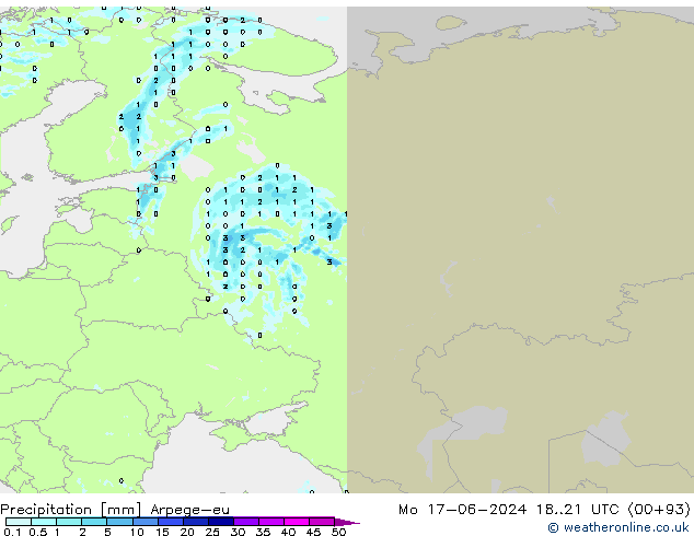 Neerslag Arpege-eu ma 17.06.2024 21 UTC