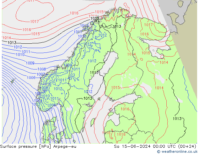 ciśnienie Arpege-eu so. 15.06.2024 00 UTC