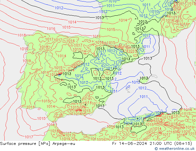 ciśnienie Arpege-eu pt. 14.06.2024 21 UTC