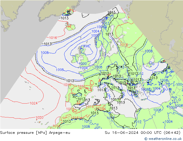 ciśnienie Arpege-eu nie. 16.06.2024 00 UTC