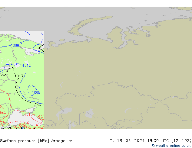 Bodendruck Arpege-eu Di 18.06.2024 18 UTC