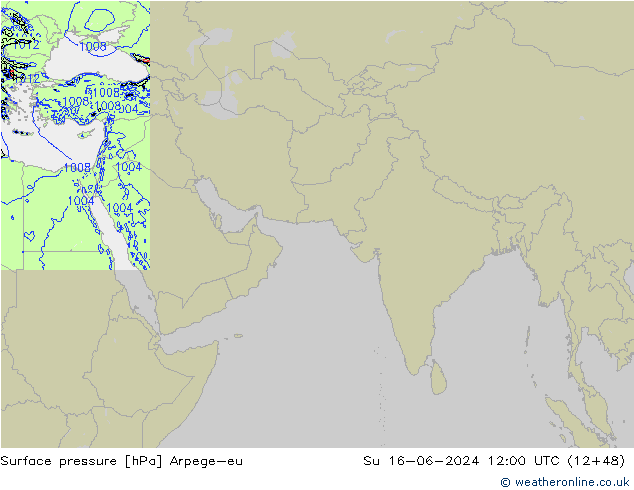 Yer basıncı Arpege-eu Paz 16.06.2024 12 UTC