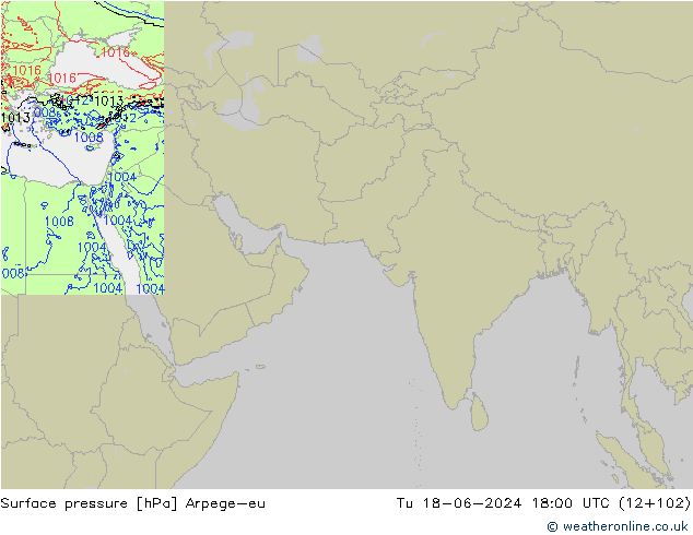 pression de l'air Arpege-eu mar 18.06.2024 18 UTC