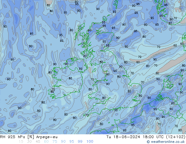 925 hPa Nispi Nem Arpege-eu Sa 18.06.2024 18 UTC