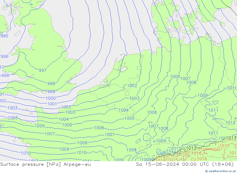 ciśnienie Arpege-eu so. 15.06.2024 00 UTC