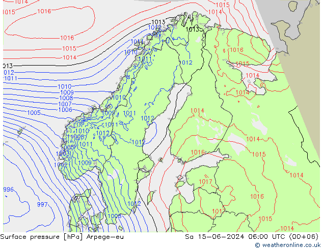 pressão do solo Arpege-eu Sáb 15.06.2024 06 UTC