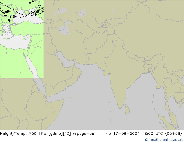 Height/Temp. 700 hPa Arpege-eu Seg 17.06.2024 18 UTC