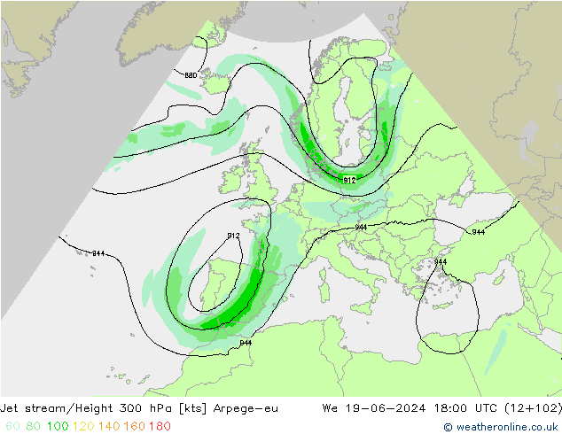 Prąd strumieniowy Arpege-eu śro. 19.06.2024 18 UTC