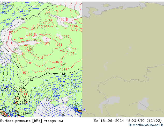 ciśnienie Arpege-eu so. 15.06.2024 15 UTC