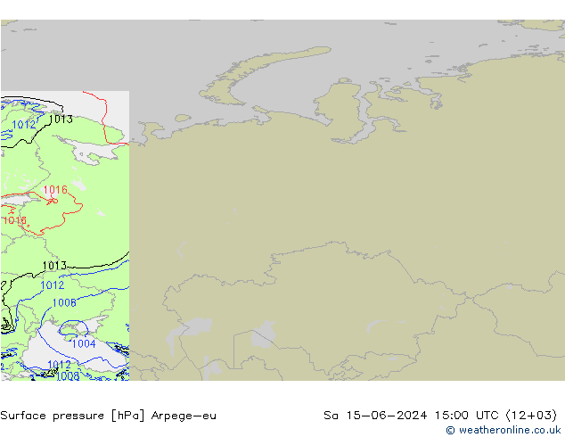 pressão do solo Arpege-eu Sáb 15.06.2024 15 UTC