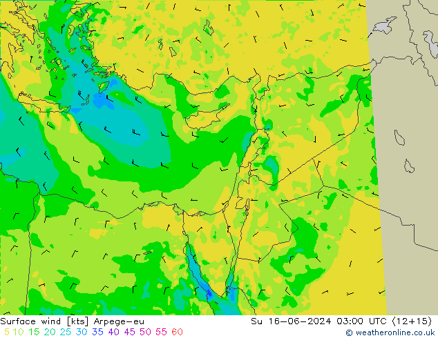  10 m Arpege-eu  16.06.2024 03 UTC