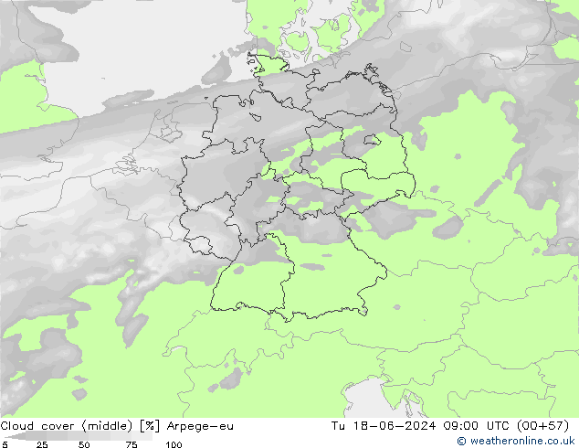 Nubi medie Arpege-eu mar 18.06.2024 09 UTC