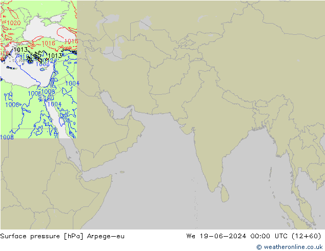 pression de l'air Arpege-eu mer 19.06.2024 00 UTC