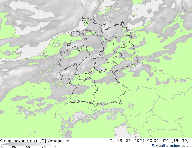 облака (низкий) Arpege-eu вт 18.06.2024 00 UTC