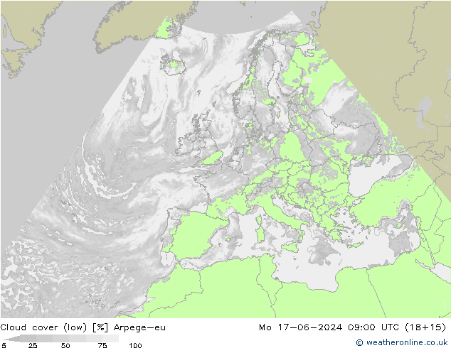 Nubes bajas Arpege-eu lun 17.06.2024 09 UTC