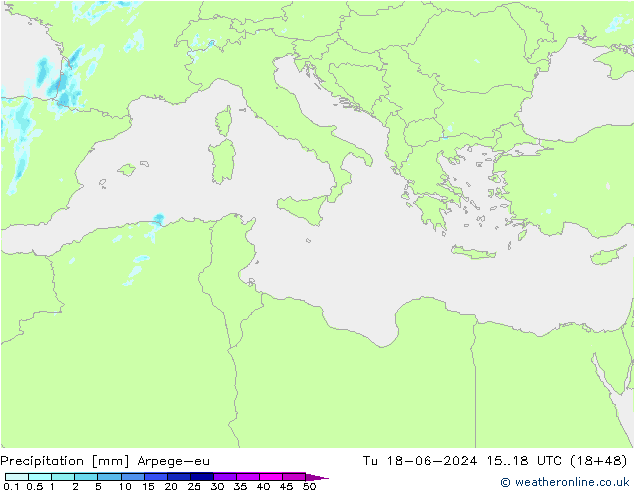 Neerslag Arpege-eu di 18.06.2024 18 UTC