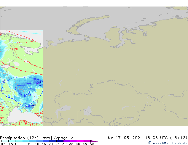 opad (12h) Arpege-eu pon. 17.06.2024 06 UTC