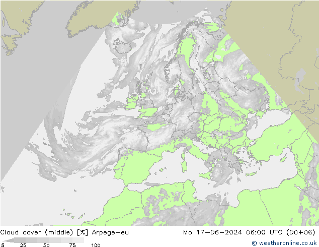 Nubes medias Arpege-eu lun 17.06.2024 06 UTC